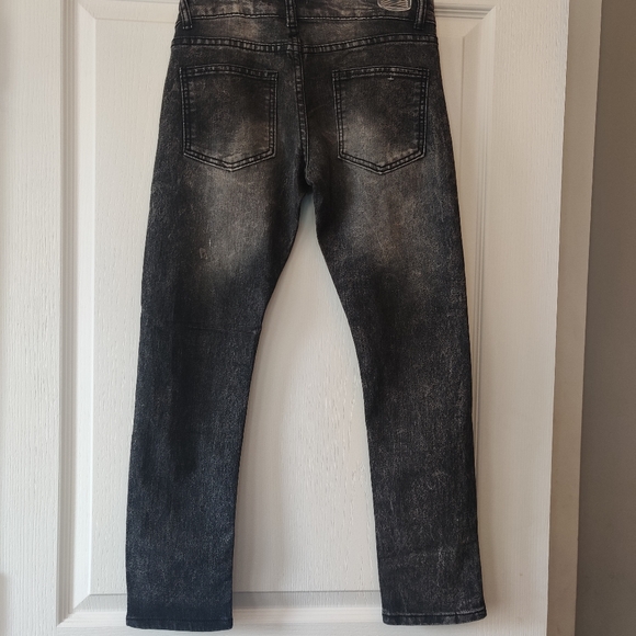 Road Narrows N.Y.C Boys Distressed Jeans Black 10 - Picture 2 of 12